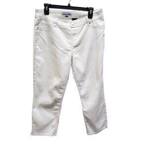 Peter Nygard Crop Bright White Women's Jeans Size US 16